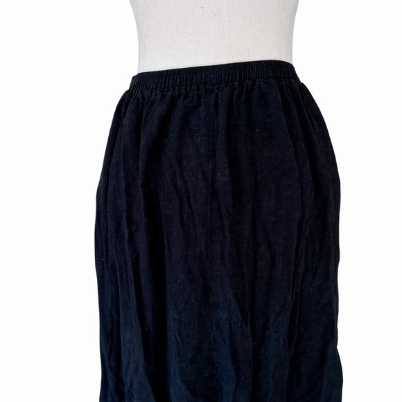 Rachel Pally Skirt XS "Rosalie" Black Linen & Cotton Maxi Cottagecore Boho - Picture 10 of 13